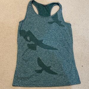 Oiselle sz M Flyte green racerback running tank